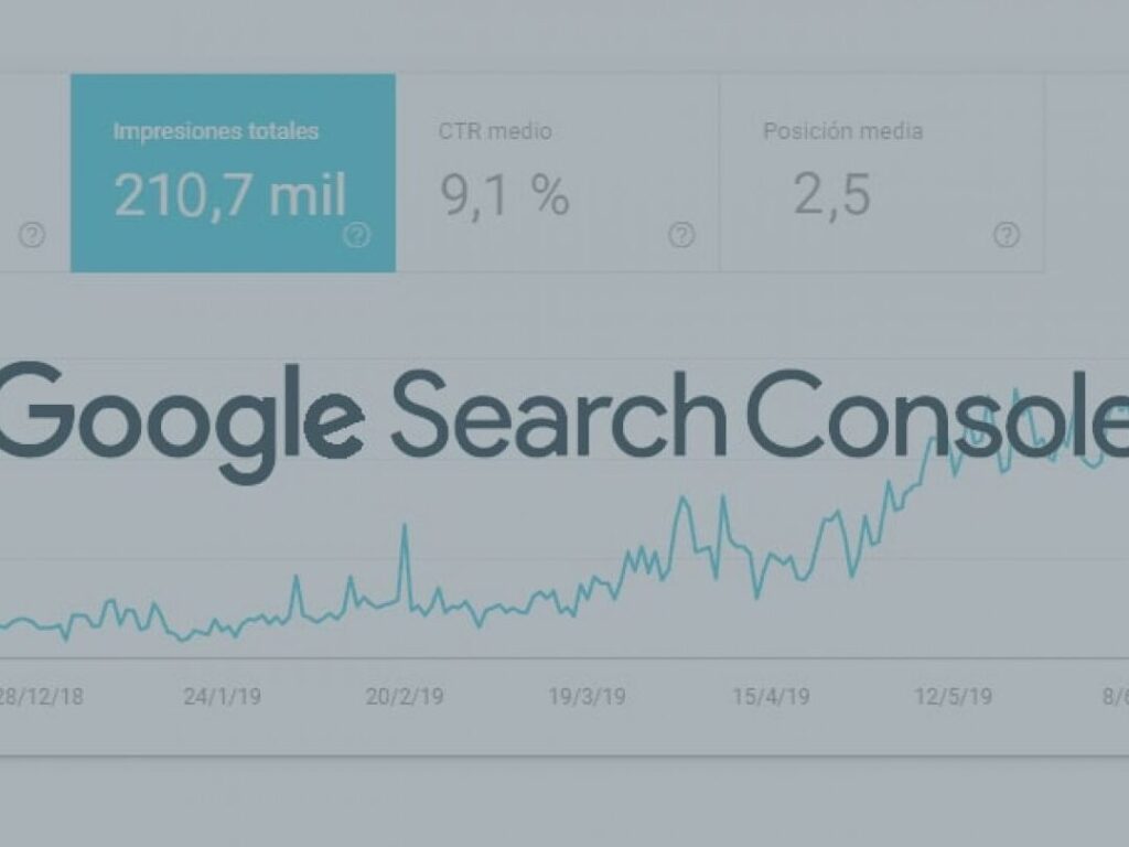 captura de pantalla del search console