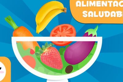 una imagen de portada que muestre a una persona haciendo ejercicio y una variedad de alimentos saludables
