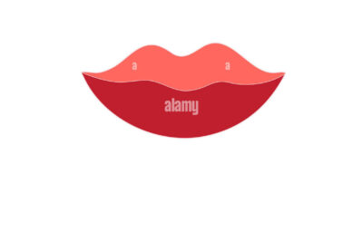 una imagen de una sonriente mujer sosteniendo un tubo de crema labial con fondo blanco y colores brillantes